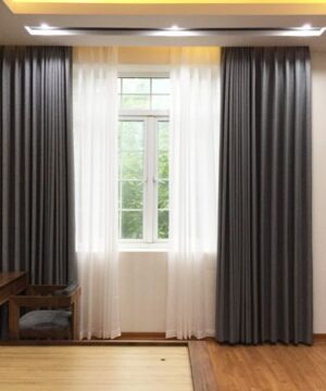 Rèm vải 2 lớp vải Hàn Quốc mã Judith S-06 che cửa sổ phòng ngủ