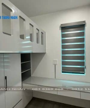 Rèm cầu vồng Eco 318 cản sáng 95% cho phòng ngủ hiện đại