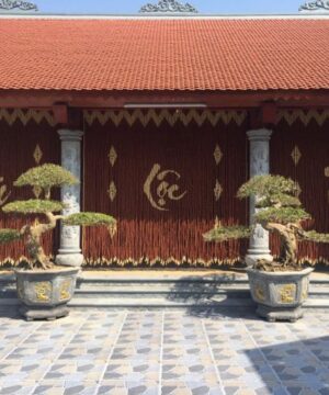 Rèm nhà thờ hạt gỗ Hương chữ Phúc Lộc Thọ