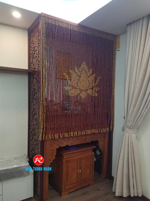 Báo giá bộ rèm hạt gỗ phòng thờ tính cho 1 mét vuông tại Hà Nội