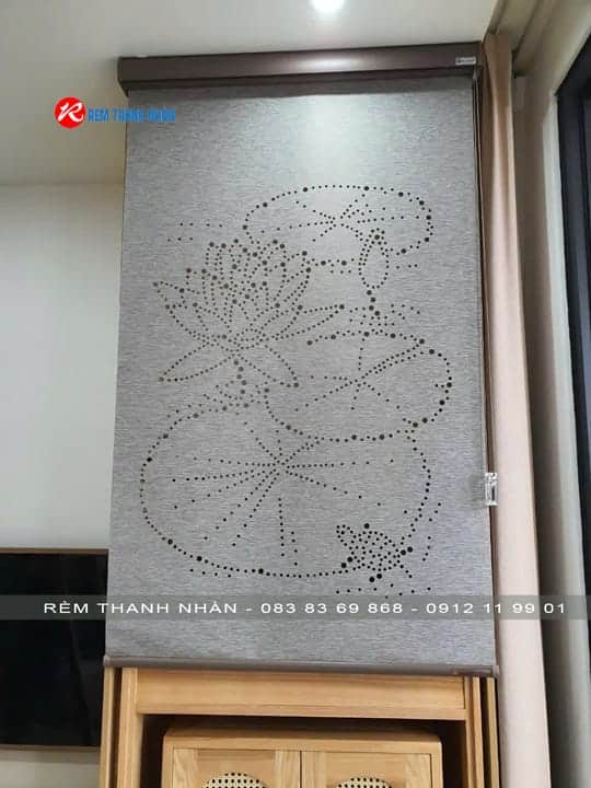 Mẫu rèm che bàn thờ khắc laser LZ42-SKY04 - Rèm cuốn đục lỗ 3D