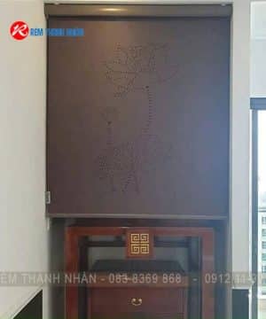 Rèm cuốn xuyên sáng khắc Laze LZ118 cho phòng thờ