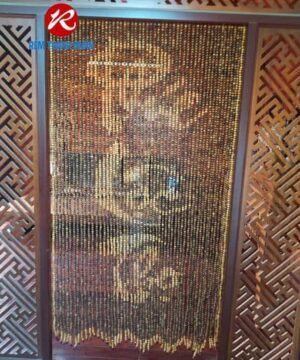 Rèm hạt gỗ Bách Xanh cho cửa phòng thờ lớn tại tphcm, HN
