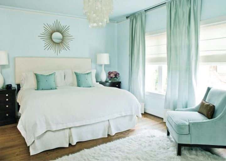 Chọn màu sắc rèm phòng ngủ theo màu sơn tường