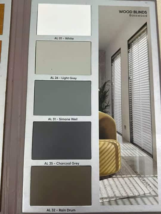 Chất liệu nan gỗ Basswood màu trơn All plus