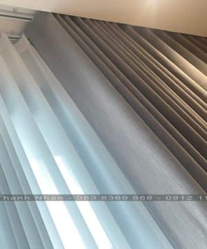 Bộ rèm cửa 2 lớp Design 52-11 và Sheer SIL608-17