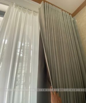 Bộ rèm 2 lớp Akina GP1997-10-9 & voan Pattern 41-32