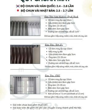 Quy chuẩn may rèm vải Elogi