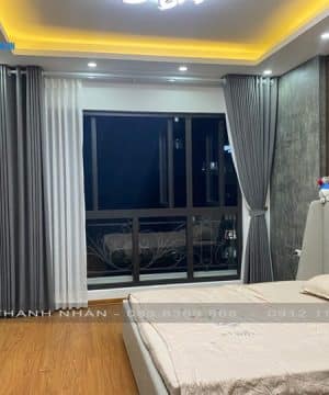 Rèm vải 2 lớp phòng ngủ GP1992-10 & voan Pattern 41-26 – Giải pháp tối ưu cho không gian nghỉ ngơi hiện đại