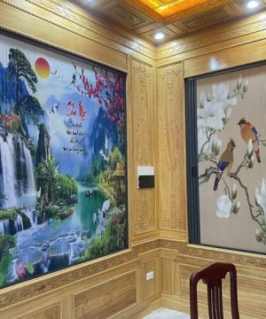 Vách tổ ong in tranh ngăn phòng hiện đại - In logo, in tranh phong cảnh độc đáo