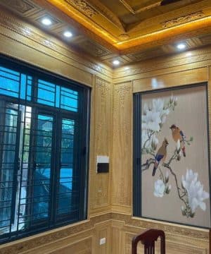 Vách tổ ong in tranh ngăn phòng hiện đại - In logo, in tranh phong cảnh độc đáo