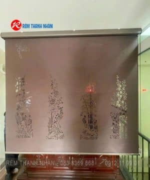 Rèm cuốn laser vải Hàn Quốc mẫu tứ quý LZ91-LZ92-LZ93-LZ94