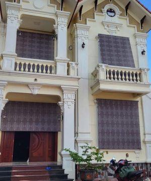 Bạt cuốn che mưa ngoài trời S-029 - Bạt cuốn Nhật Bản hoa văn sang trọng