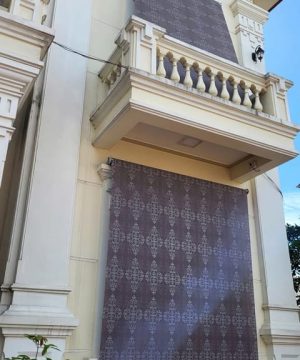 Lắp đặt bạt cuốn che mưa S-029 ngoài trời