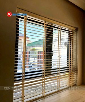 Mành gỗ Paulownia WD001 Natural – Rèm gỗ màu tự nhiên đẹp mộc