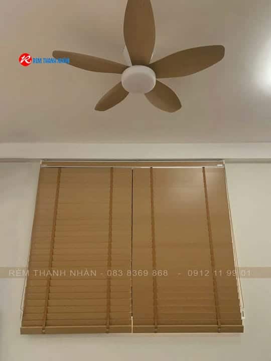 Mành sáo gỗ Basswood bản 50mm All plus cho phòng ngủ