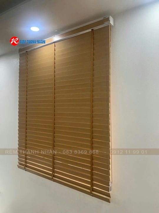 Mành sáo gỗ Basswood vân gỗ AL19 All Plus – Hệ 1 dây cao cấp, bản 50mm - Ảnh 2