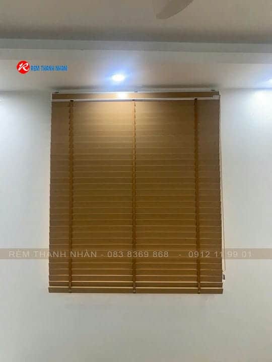 Mành sáo gỗ Basswood vân gỗ AL19 All Plus – Hệ 1 dây cao cấp, bản 50mm
