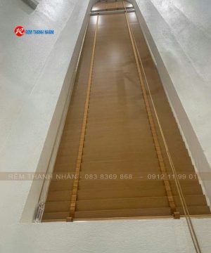 Mành sáo gỗ Basswood vân gỗ AL19 All Plus – Hệ 1 dây bản 50mm