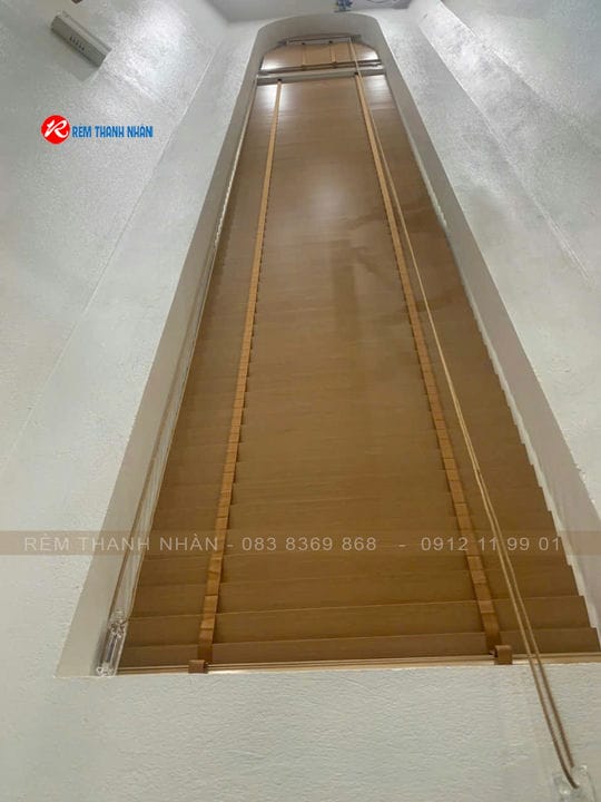 Mành sáo gỗ Basswood vân gỗ AL19 All Plus – Hệ 1 dây bản 50mm