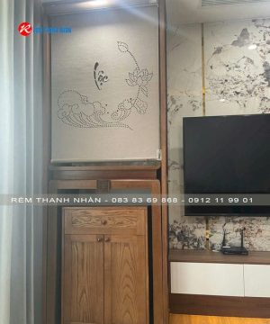 Rèm che phòng thờ LZ260 - Rèm che bàn thờ xuyên sáng nhẹ, giá tốt