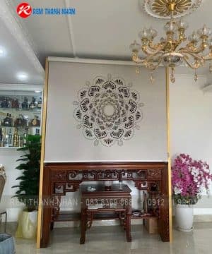 Rèm cuốn laser LZ251 che tủ thờ – Rèm khắc 3D Hàn Quốc cao cấp