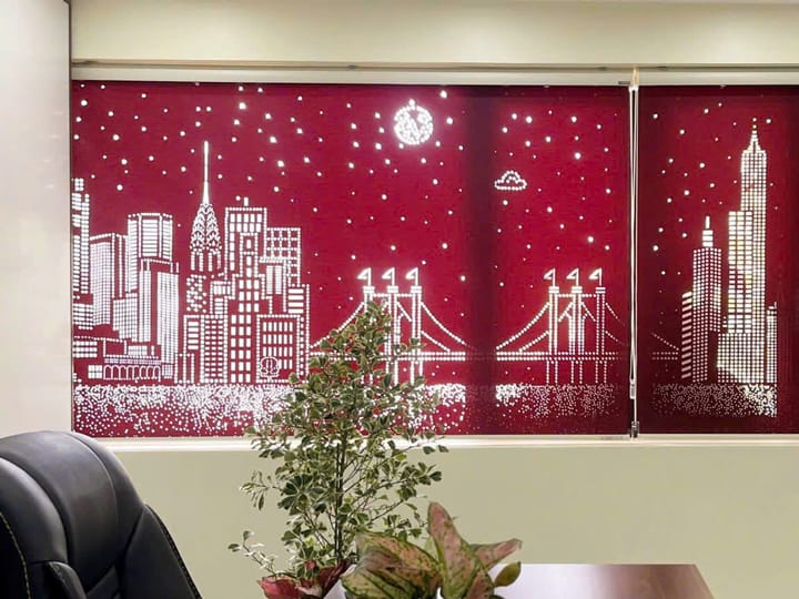 Rèm cuốn xuyên sáng cho văn phòng - Rèm laser hiện đại