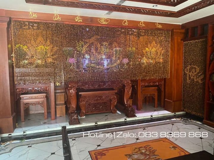 Cách mua rèm hạt gỗ Bách Xanh online