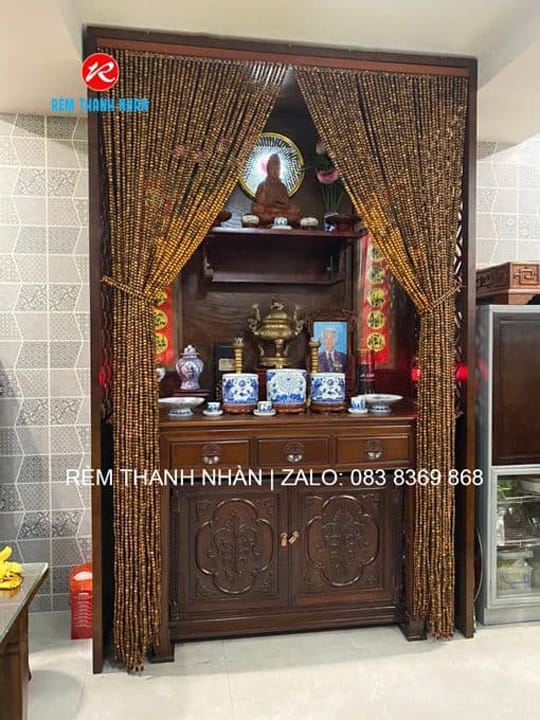 Rèm hạt gỗ Bách Xanh cao cấp