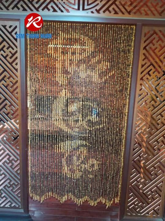 Rèm hạt gỗ Bách Xanh Phúc Lộc Thọ