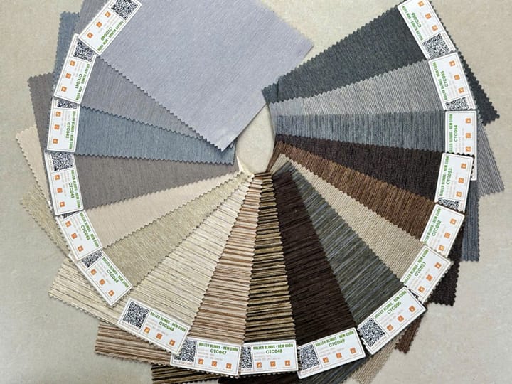 Mã màu sắc chất liệu vải cuốn City blinds