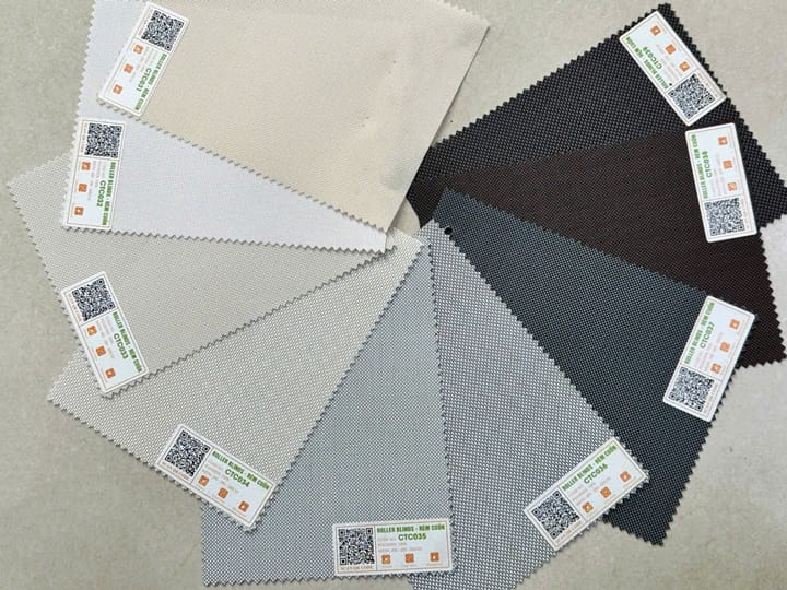 Mã màu sắc chất liệu vải cuốn City blinds
