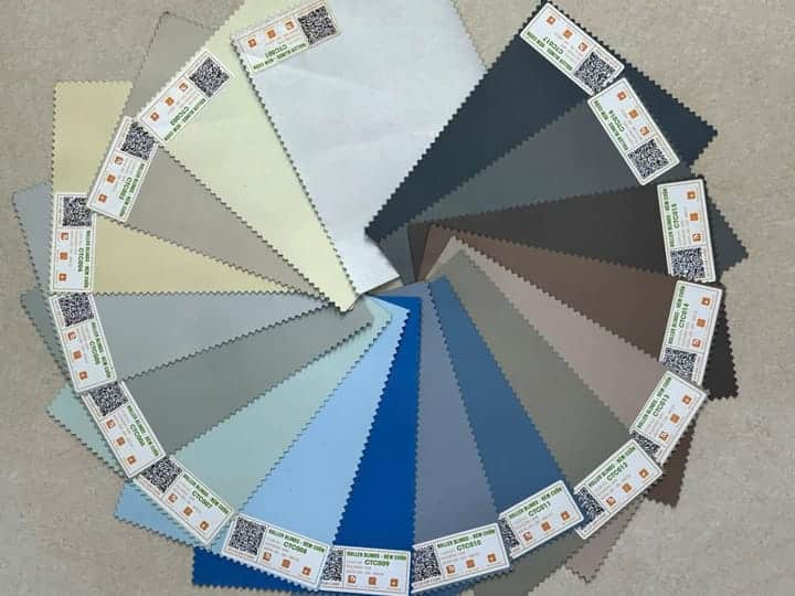 Mã màu sắc chất liệu vải cuốn City blinds