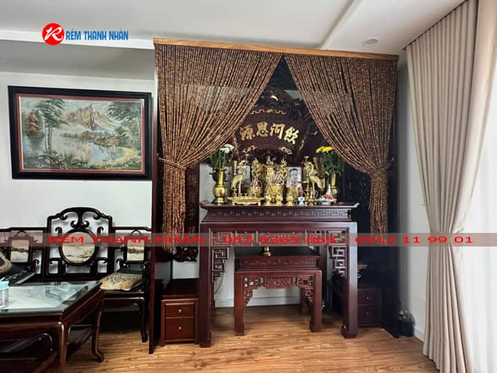 Chọn họa tiết rèm hạt gỗ theo mục đích phong thủy