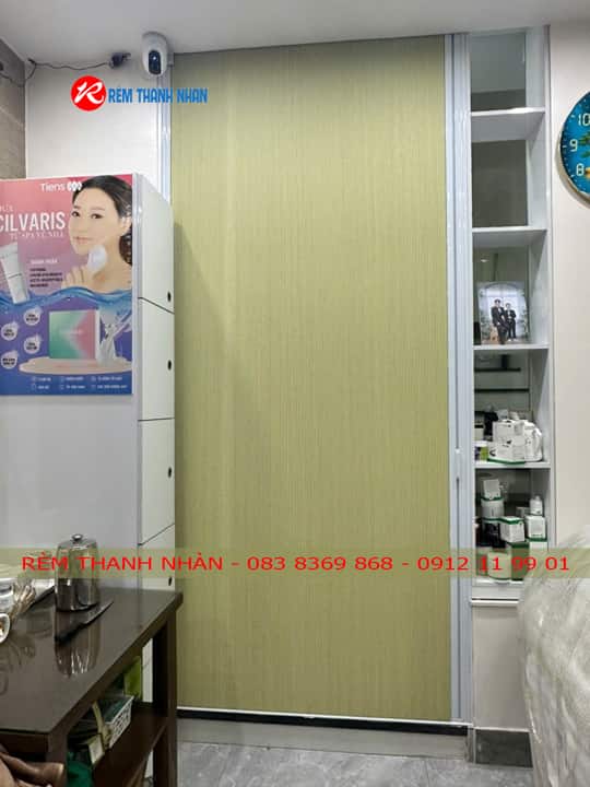 Rèm tổ ong ngăn điều hòa SF332 – Vách CiCi-27mm, mở 1 bên cho phòng Khách & Bếp