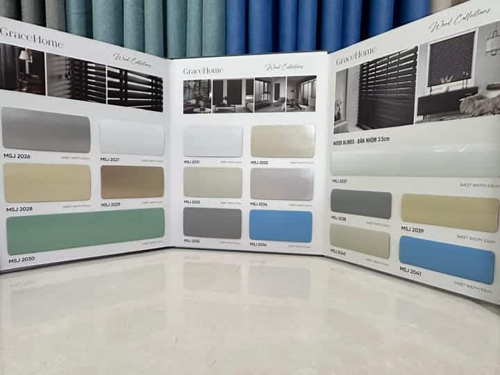 Bảng mã màu rèm sáo nhôm GraceHome