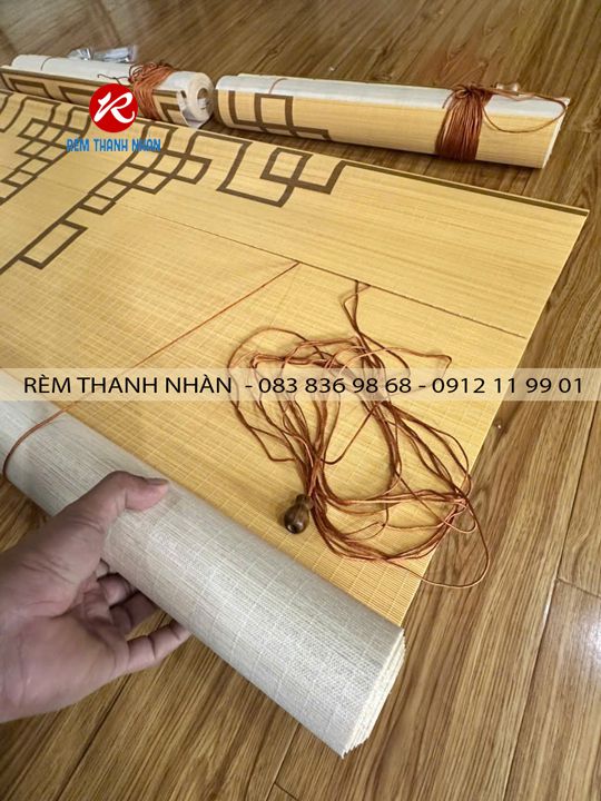 Rèm tăm trúc in tranh